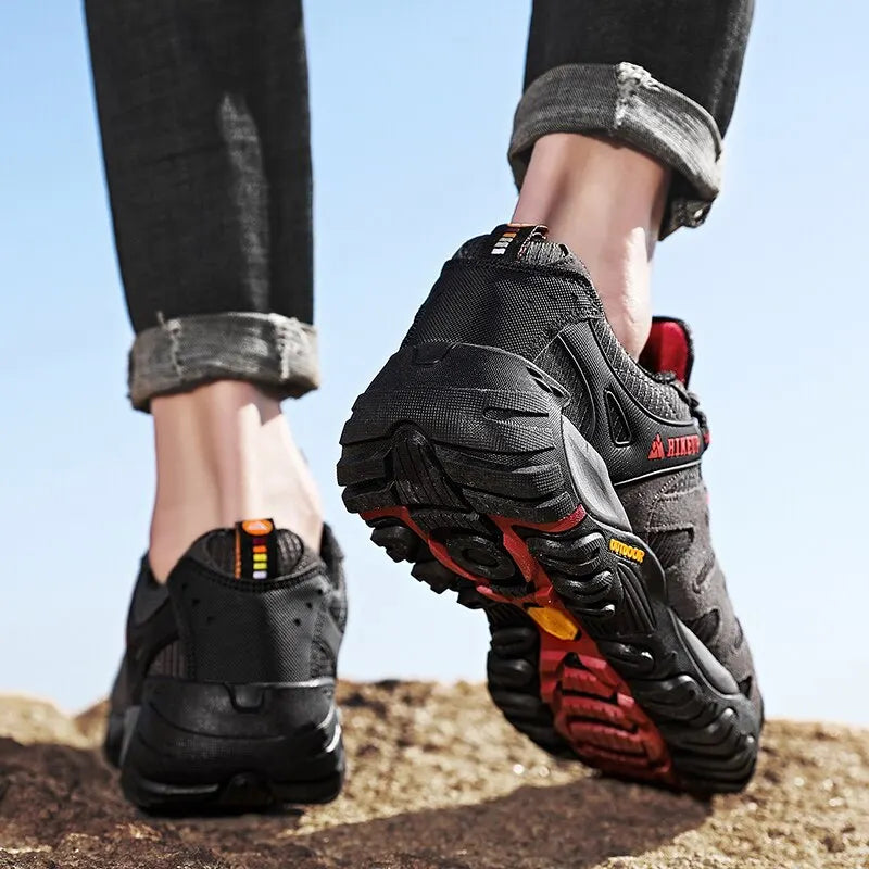 Men's Hiking Shoes with Suede Leather 
Outdoor Shoes, Men Trekking Sneakers