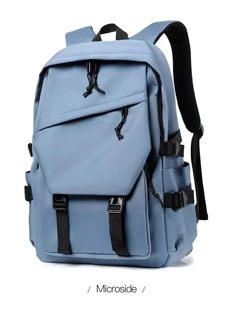 One 15 Inch Polyester Waterproof Solid Color Simple Men Backpack