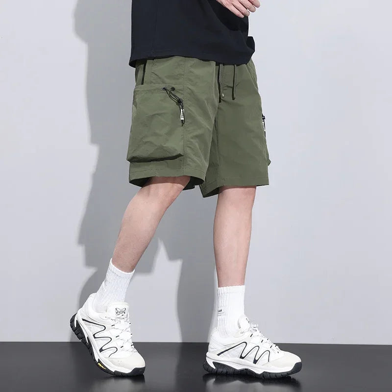 Summer Thin Cargo Men Loose Shorts 
Pocket Baggy Shorts