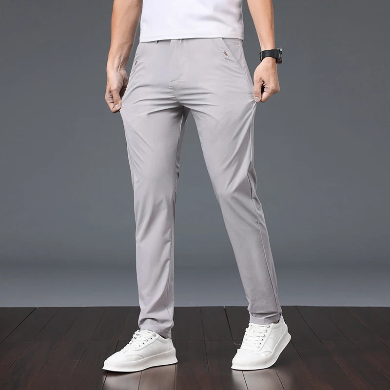 Summer Thin Ice Silk Casual Pants