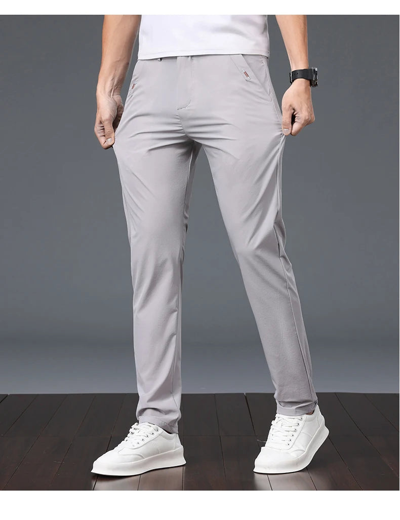 Summer Thin Ice Silk Casual Pants