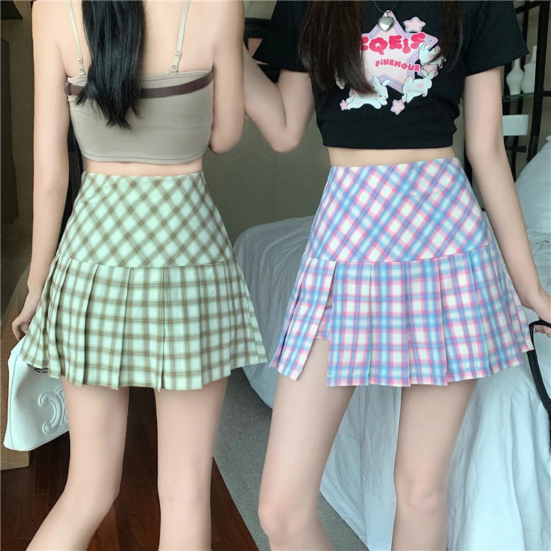 Preppy Style Pleated Mini Skirt