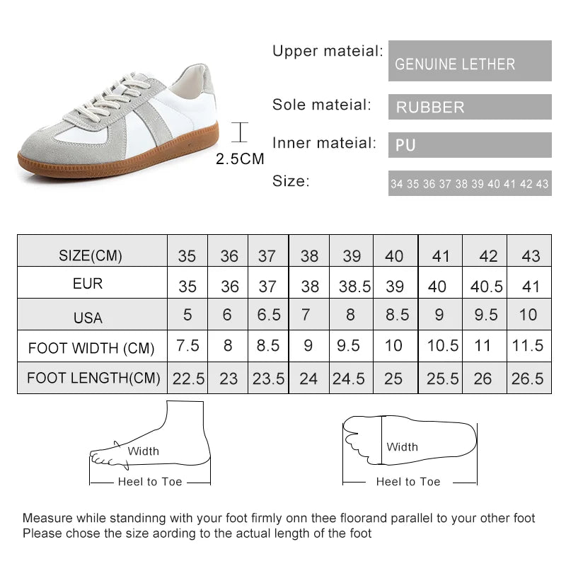 Women's Sneakers with Genuine Leather 
Ladies Training Shoes