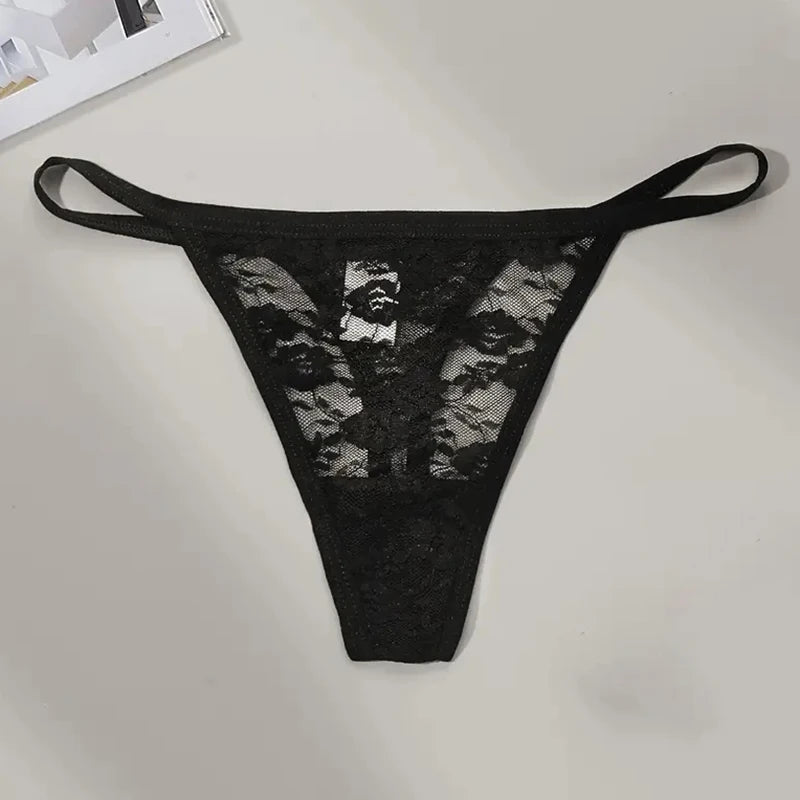 4 PCS Set Sexy G String, Lace Thongs, Hollow Out, Low Waist Underpants