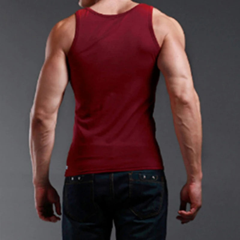 Gym Men Muscle Sleeveless t-Shirt 
Tank Top for Bodybuilding
 Sport Fitness Workout Vest