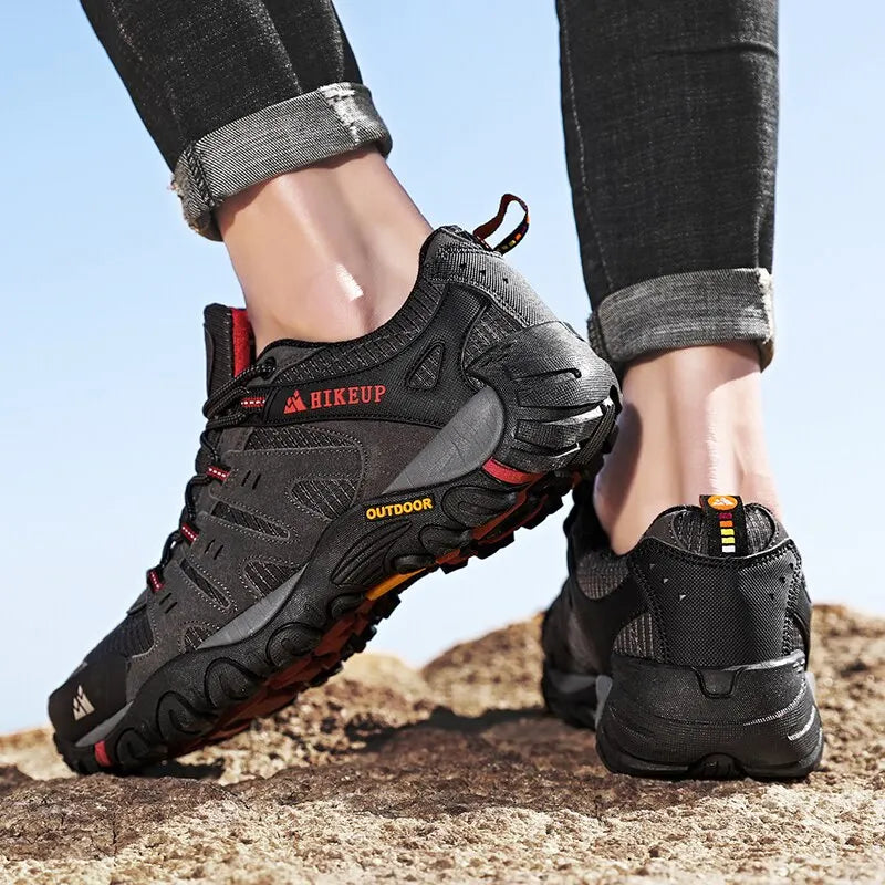 Men's Hiking Shoes with Suede Leather 
Outdoor Shoes, Men Trekking Sneakers