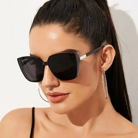 Cat Eye Women Sunglasses 
Vintage Designer, Black Sun Glasses Big Frame Cool & Sexy