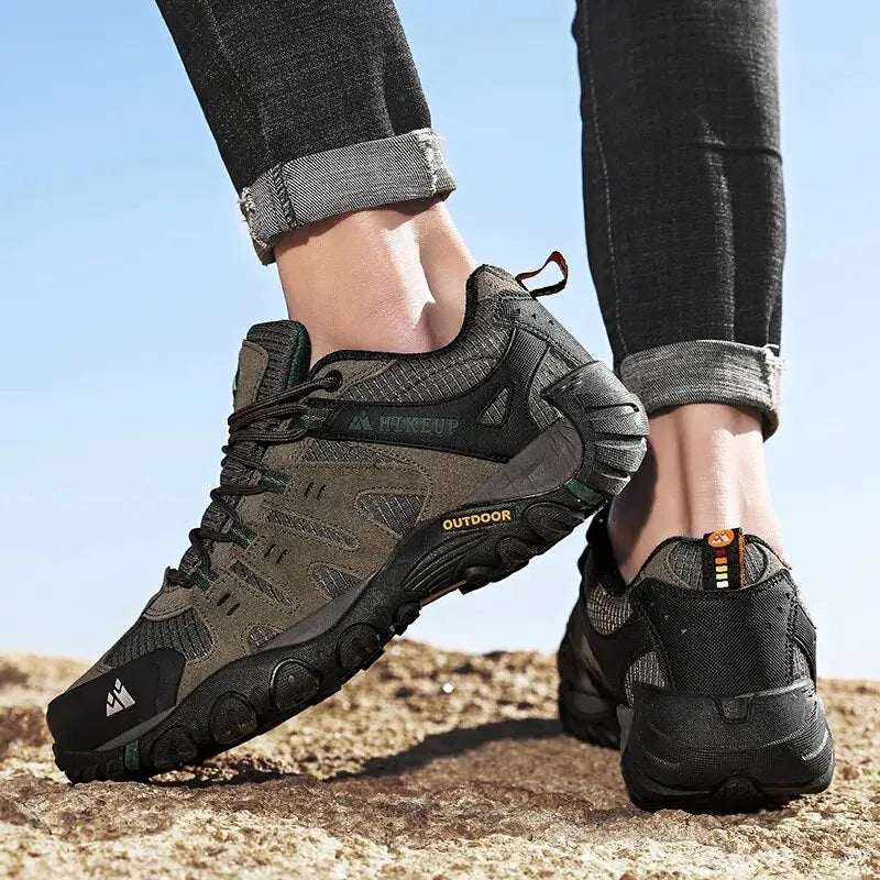 Men's Hiking Shoes with Suede Leather 
Outdoor Shoes, Men Trekking Sneakers