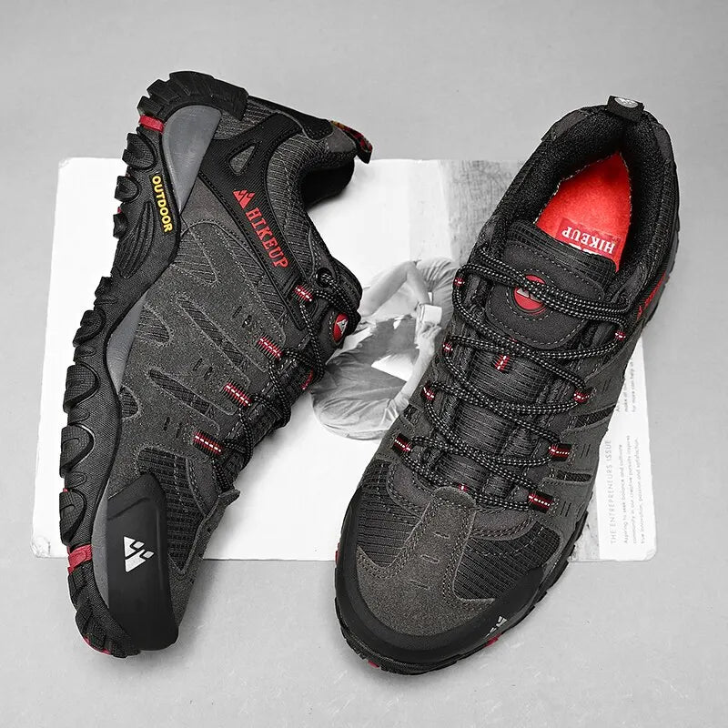 Men's Hiking Shoes with Suede Leather 
Outdoor Shoes, Men Trekking Sneakers