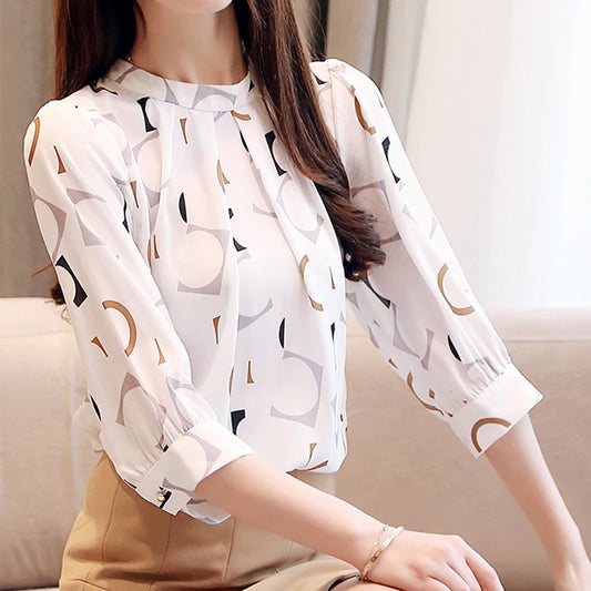 Korean Summer Chiffon Blouse