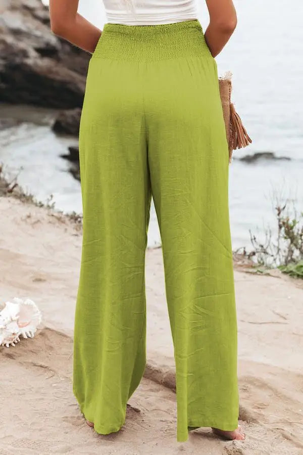 Autumn & Winter Cotton Hemp High Waist Pants