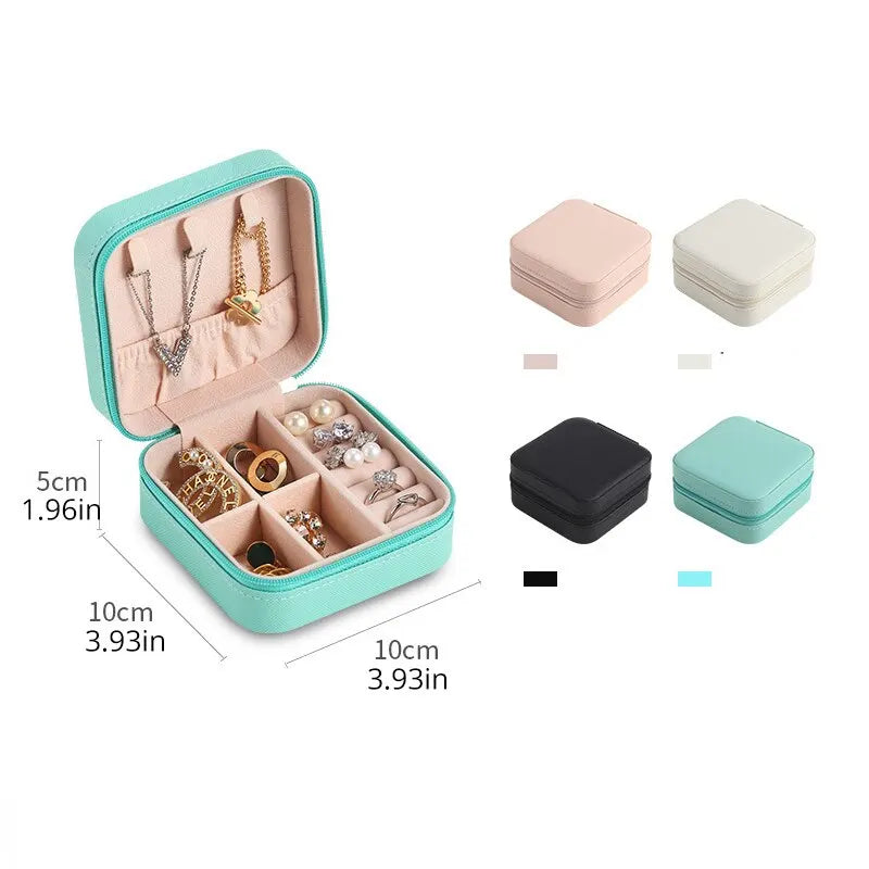 Mini Jewelry Storage Box, Portable for Home or Travel 
Earrings, Necklace Storage Case