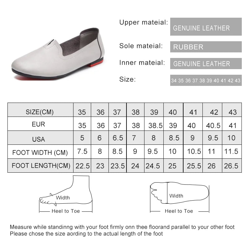 Women shoes for spring withs genuine leather 
casual sweet women flat shoes