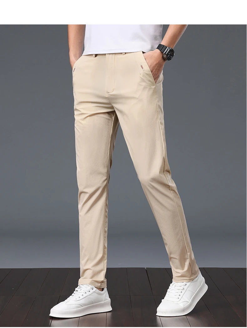 Summer Thin Ice Silk Casual Pants