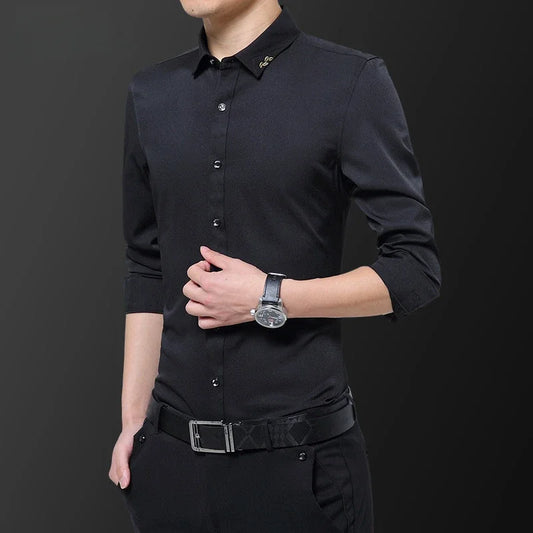 Long Sleeve Men's Shirt 
Slim Business Fashion