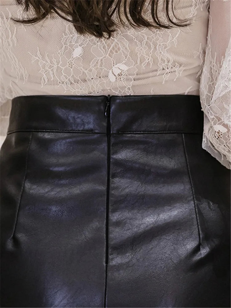 New PU Leather Skirt