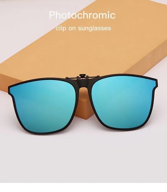 Polarized Clip On Sunglasses for Men Photochromic 
Car Driver Glasses with Night Vision
 Anti Glare Vintage Square Glasses