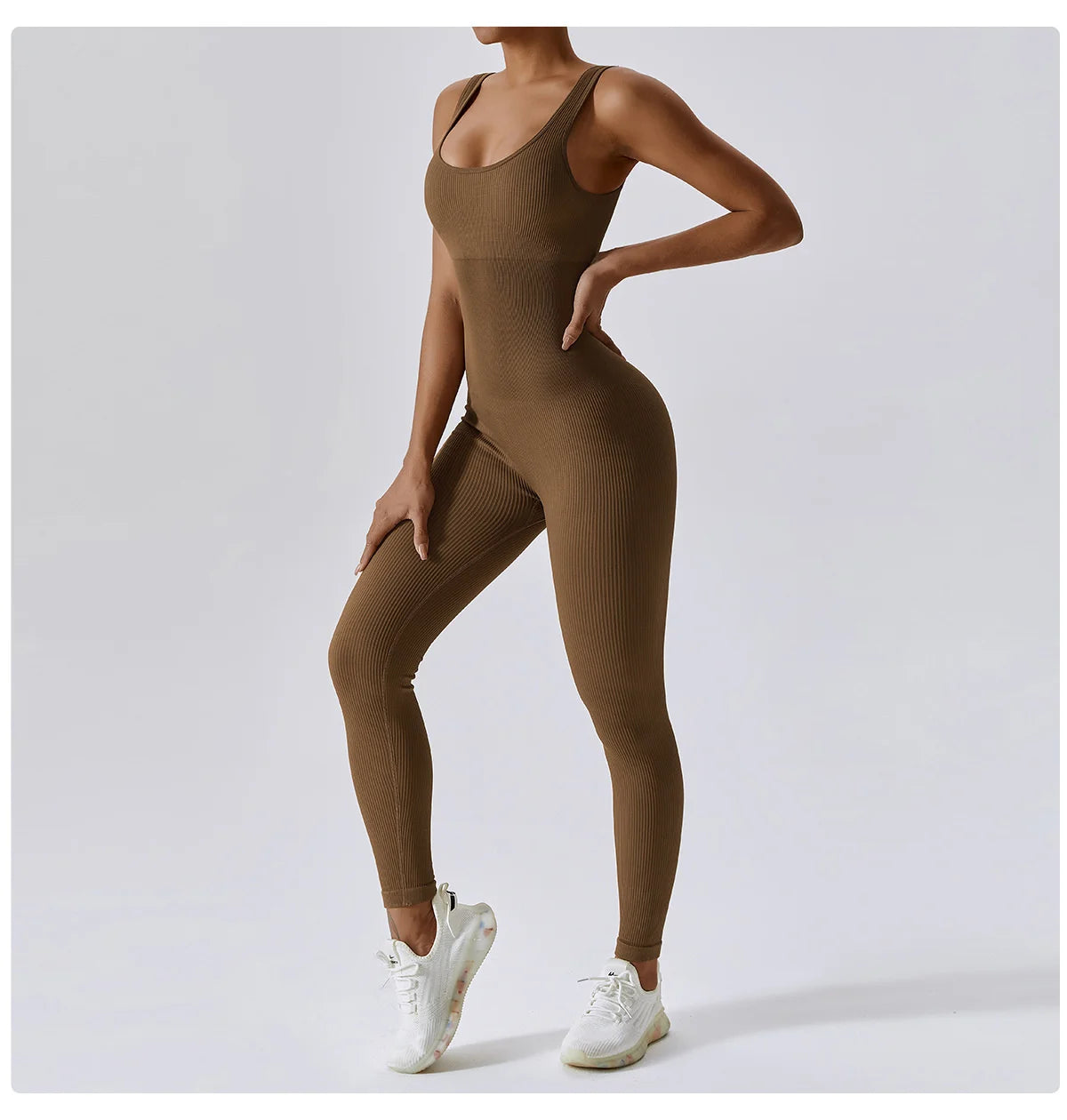 Seamless One-piece Jumpsuit Yoga Suit, Women Dance Romper Fitness Bodysuit 
Workout Siamese Sportswear