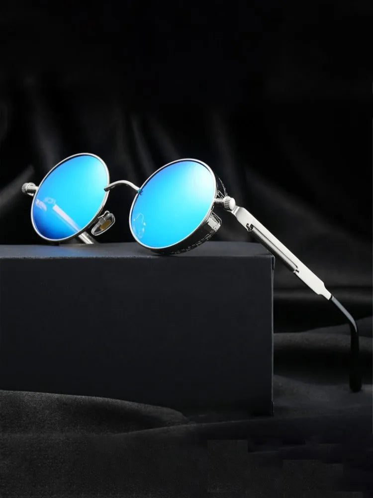 Metal Steampunk Sunglasses for Men & Women
 Round Glasses, Vintage High Quality