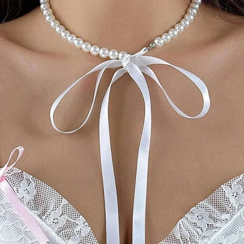 Exquisite Imitation Pearl Choker Necklace