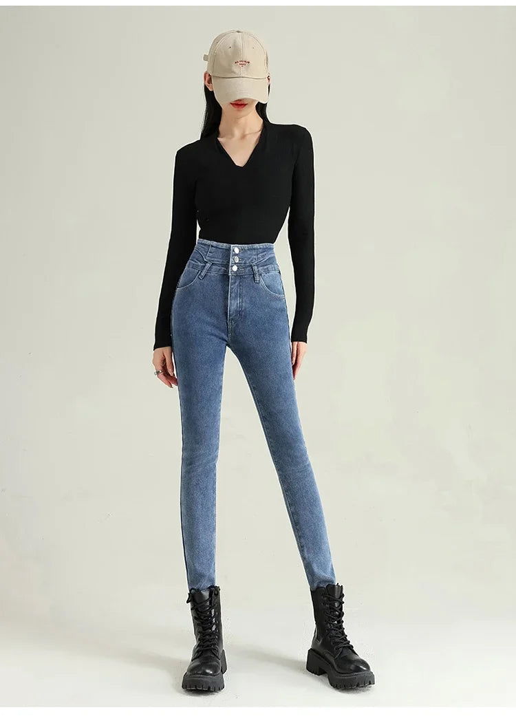 High Waist Women Stretch Skinny Jeans