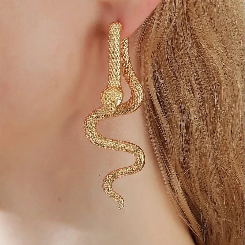 Snake Shape Drop Earrings