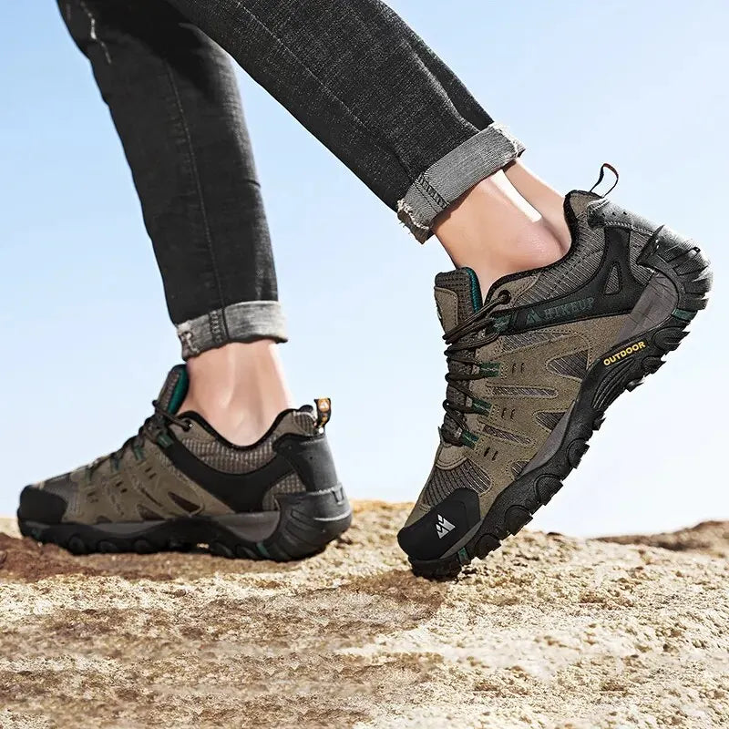 Men's Hiking Shoes with Suede Leather 
Outdoor Shoes, Men Trekking Sneakers