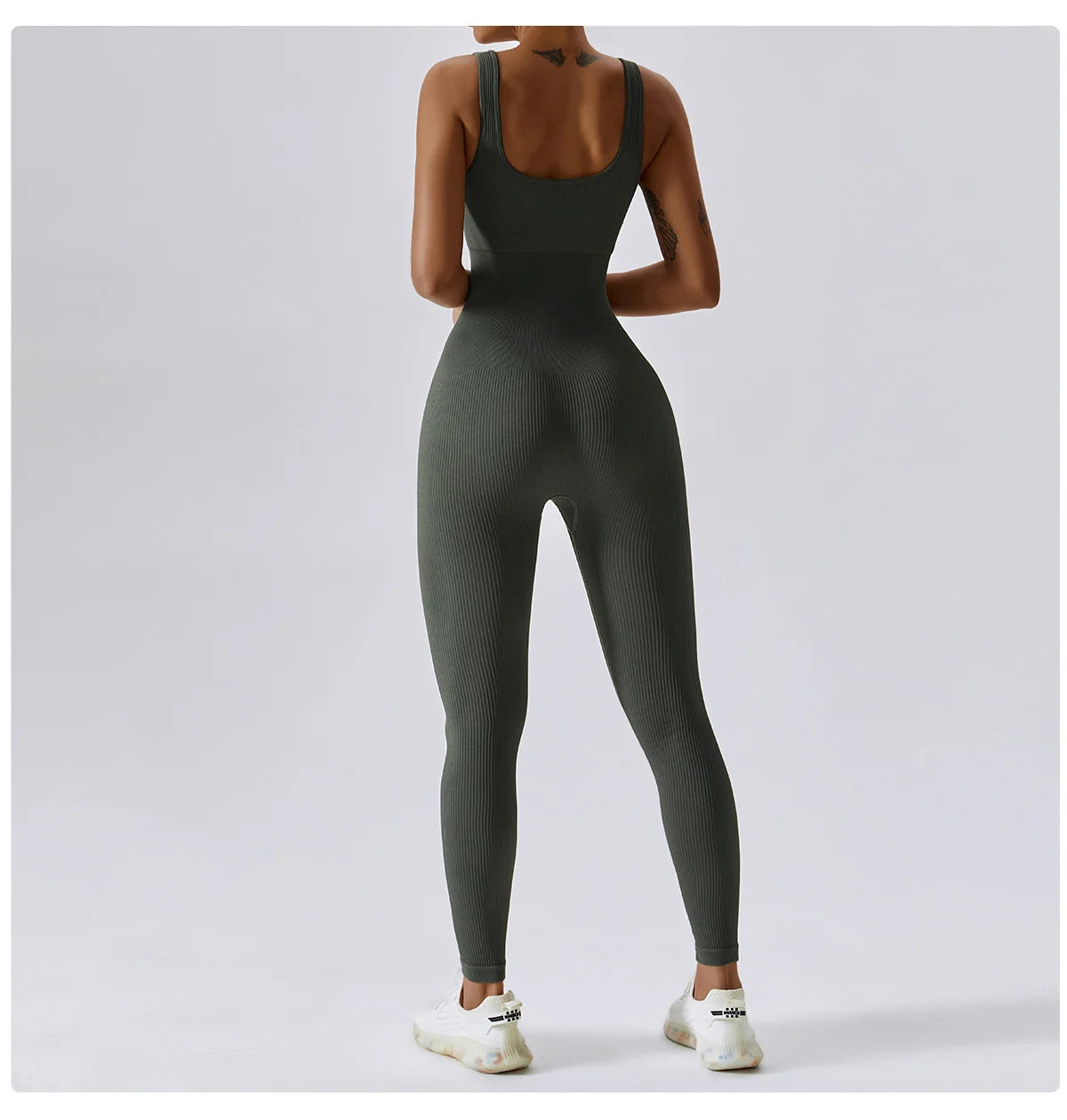 Seamless One-piece Jumpsuit Yoga Suit, Women Dance Romper Fitness Bodysuit 
Workout Siamese Sportswear