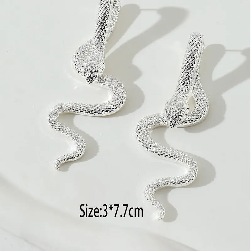 Snake Shape Drop Earrings