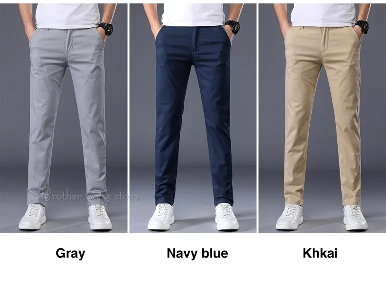 Men's Classic Solid Color Summer Thin Casual Pants