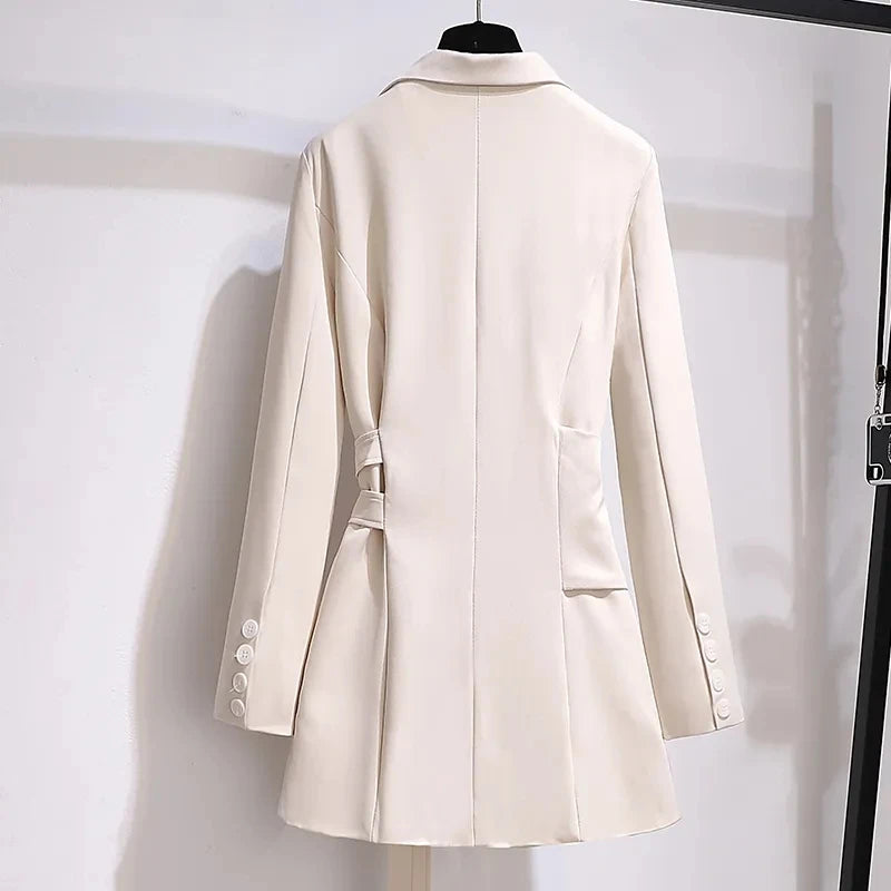 Autumn Women Belt Coats