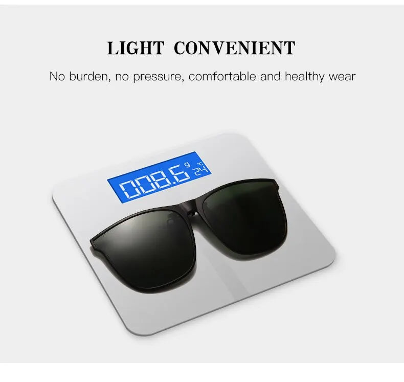 Polarized Clip On Sunglasses for Men Photochromic 
Car Driver Glasses with Night Vision
 Anti Glare Vintage Square Glasses