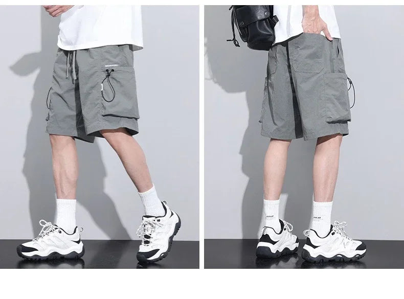 Summer Thin Cargo Men Loose Shorts 
Pocket Baggy Shorts