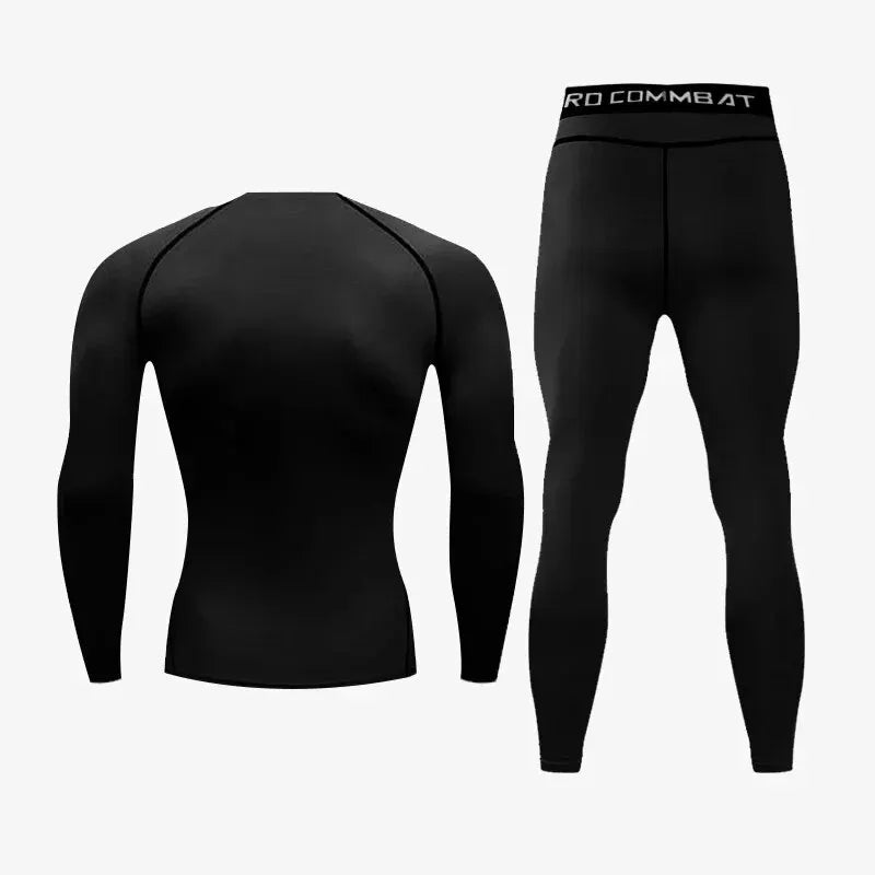 Sports Suit for Men, Compression Running Sets, Breathable, Tight