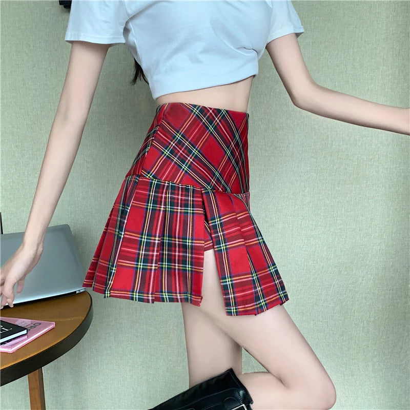 Preppy Style Pleated Mini Skirt