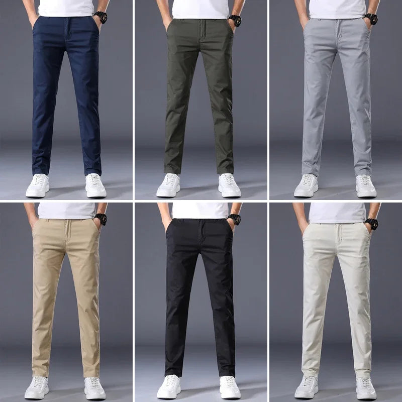 Men's Classic Solid Color Summer Thin Casual Pants