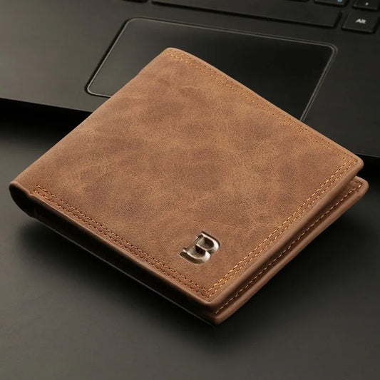 Hot Selling Leather Wallet Top Men Coin Bag Minimalist Thin Purse 
Card Pack Purse Business Short Wallet for Men